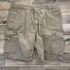 Carhartt Force Relaxed Fit Cargo Shorts Rip Stop Cotton Beige Size 42 Outdoor